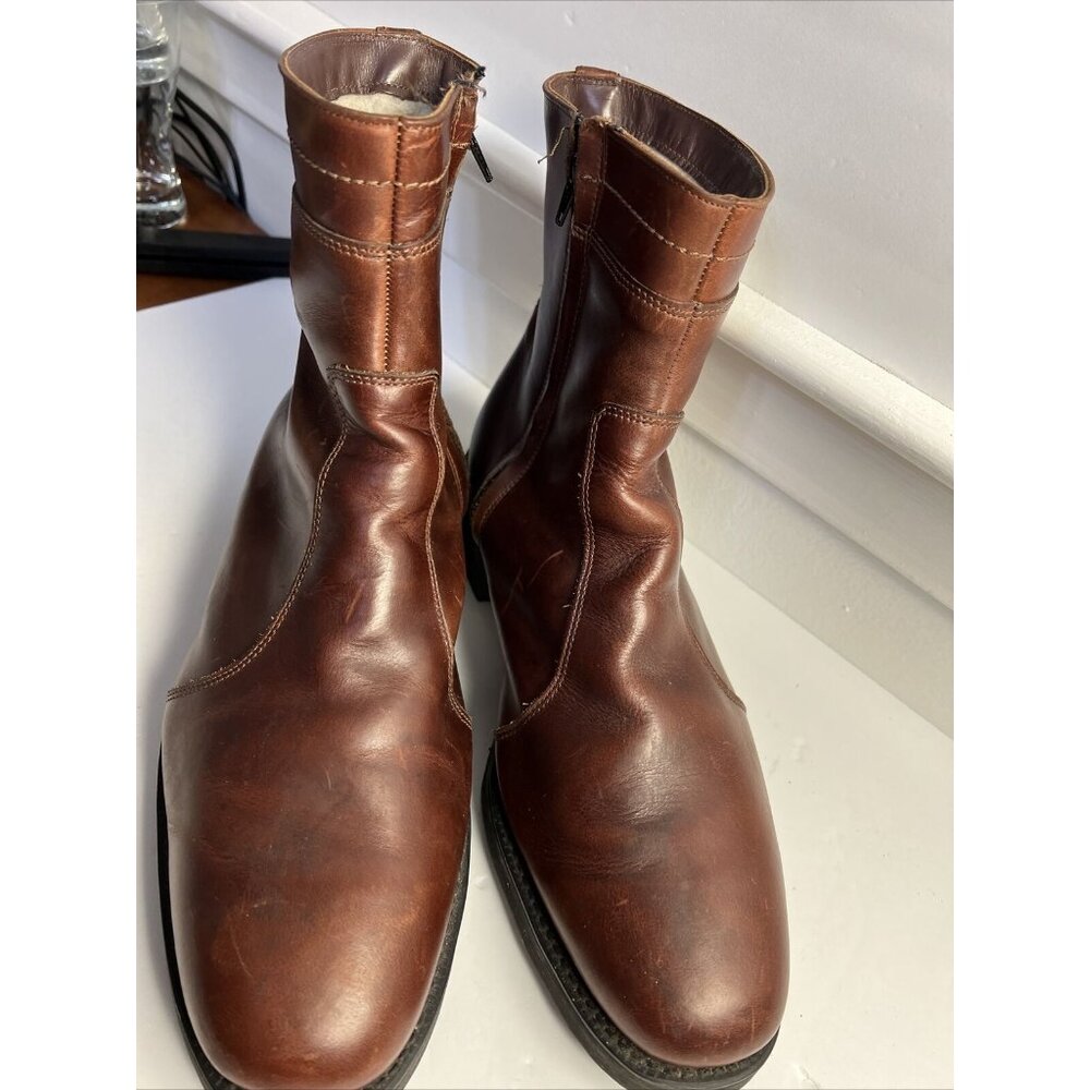 VTG 80s Dexter Armortred Oil Resistant Mens Zipper Ankle Boots Made In USA‎ 10.5